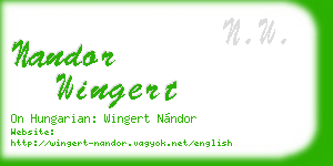 nandor wingert business card